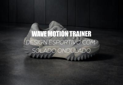WAVE MOTION TRAINER VINTAGE WHITE — design esportivo com solado ondulado
